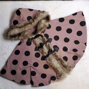 Cynthia Rowley 12m hooded polka dot cape